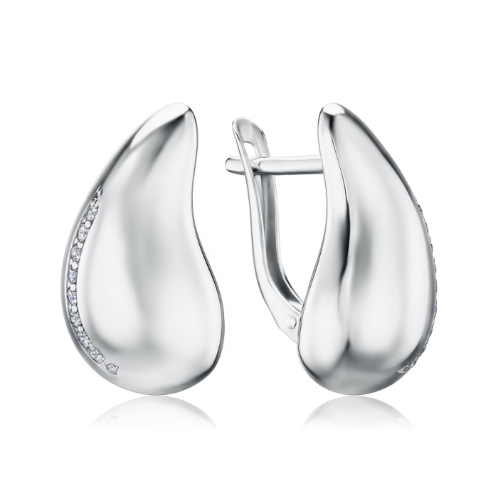 Золоті сережки з фіанітами 23837/02/1/36