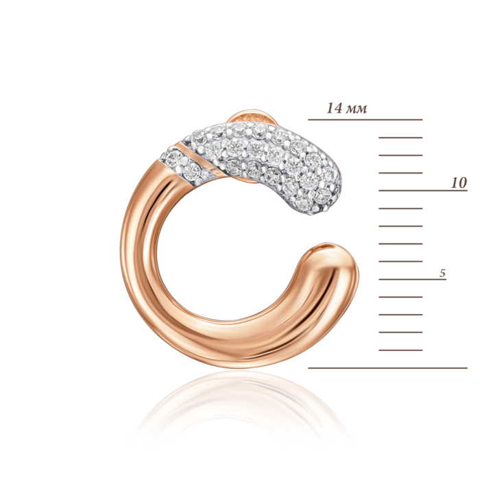 Золоті сережки з фіанітами. Артикул 23838/01/1/1