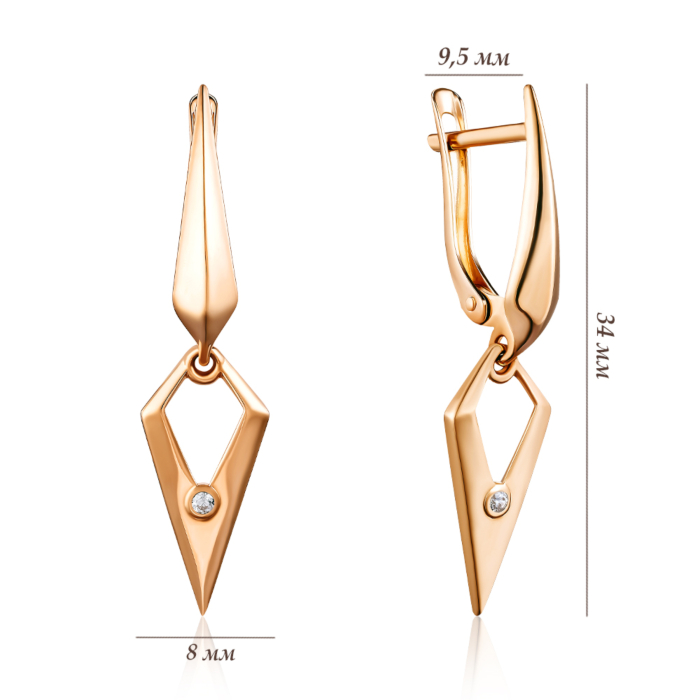 Золоті сережки. Артикул 23843/01/0/3