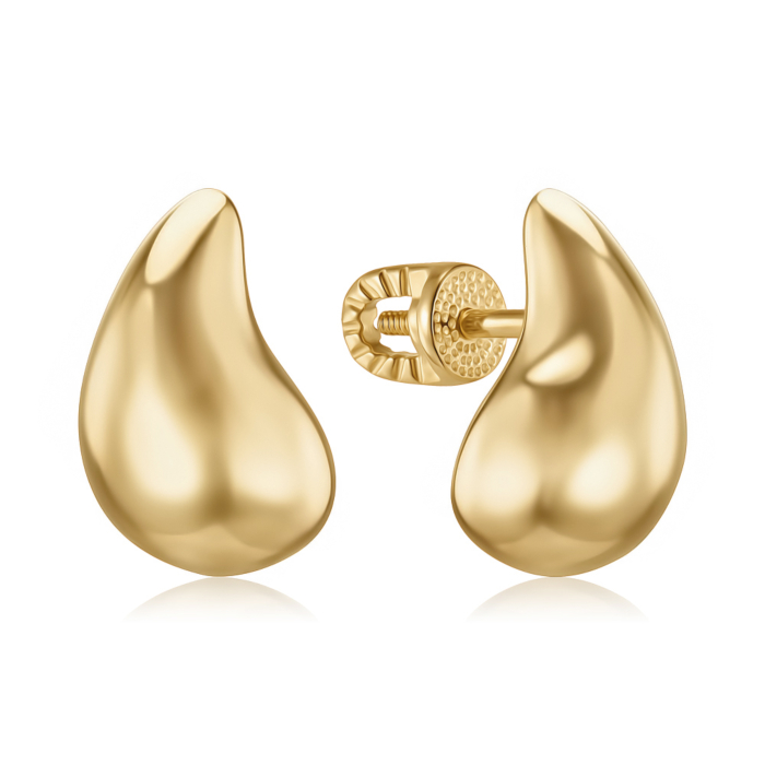 Золоті сережки-пусети без вставки 23846/03/0