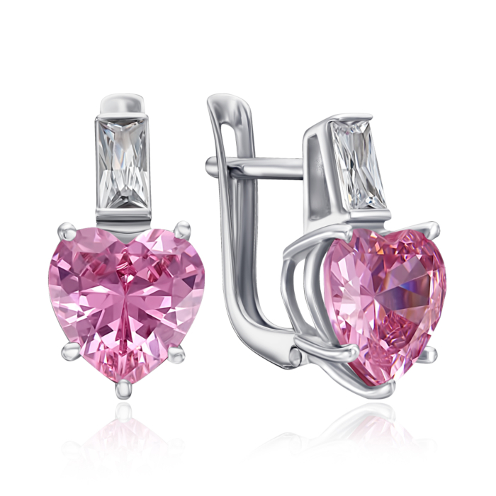 Золоті сережки з фіанітами. Артикул 23880/02/1/21226