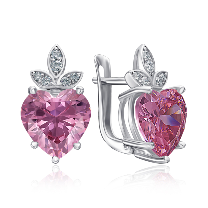 Золоті сережки з фіанітами. Артикул 23882/02/1/21235