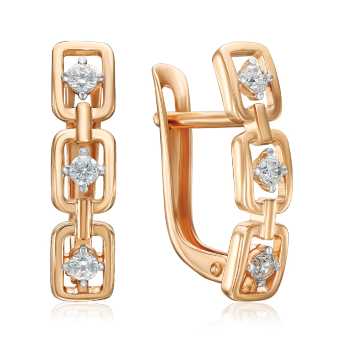 Золотые серьги. Артикул 23890/01/1/17