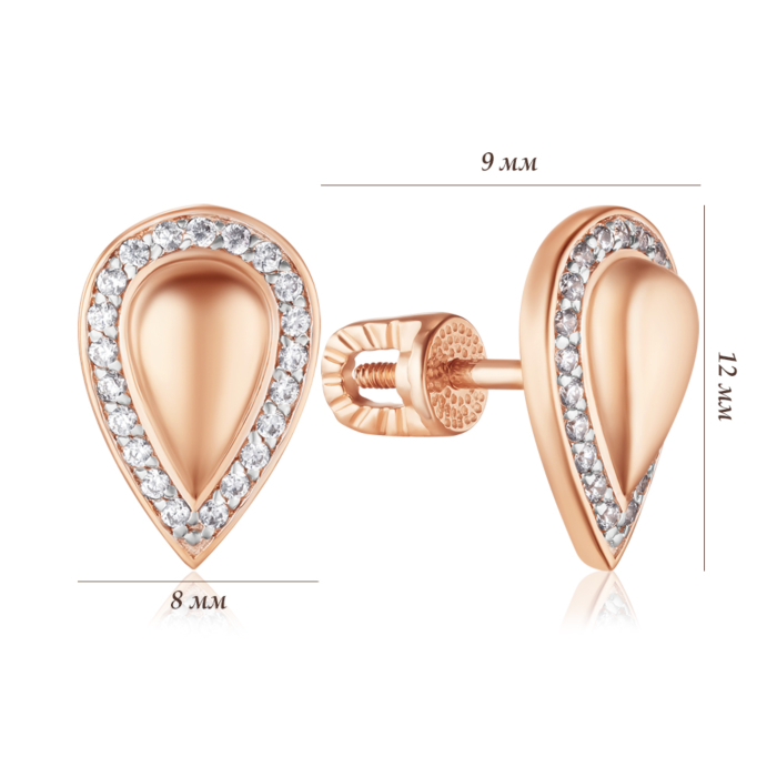 Золотые серьги. Артикул 23916/01/1/1