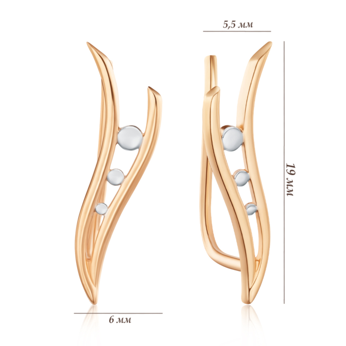 Золотые серьги. Артикул 23919/01/1