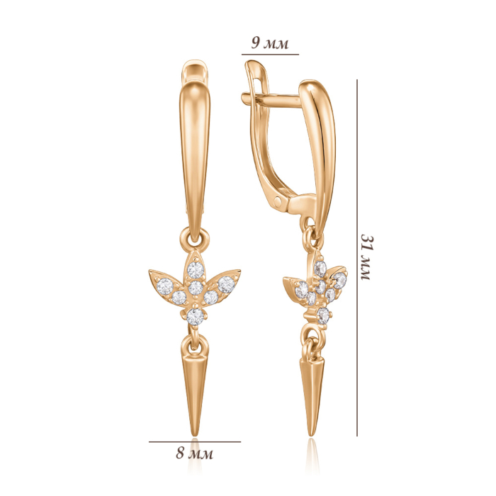 Золоті сережки. Артикул 23922/01/0/43