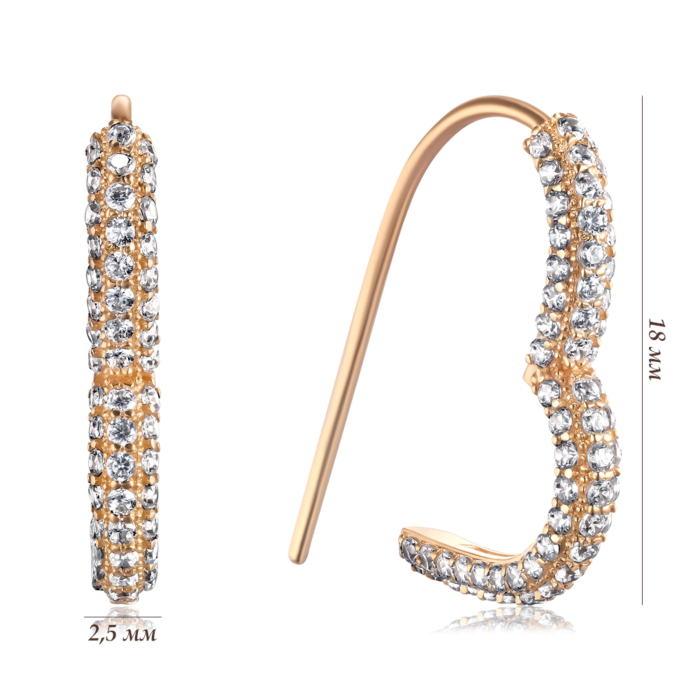 Золотые серьги. Артикул 23929/01/0/1