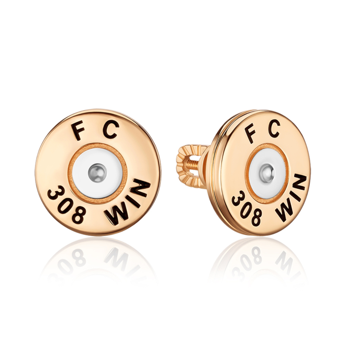 Сережки з червоного золота 23940/01/1/389