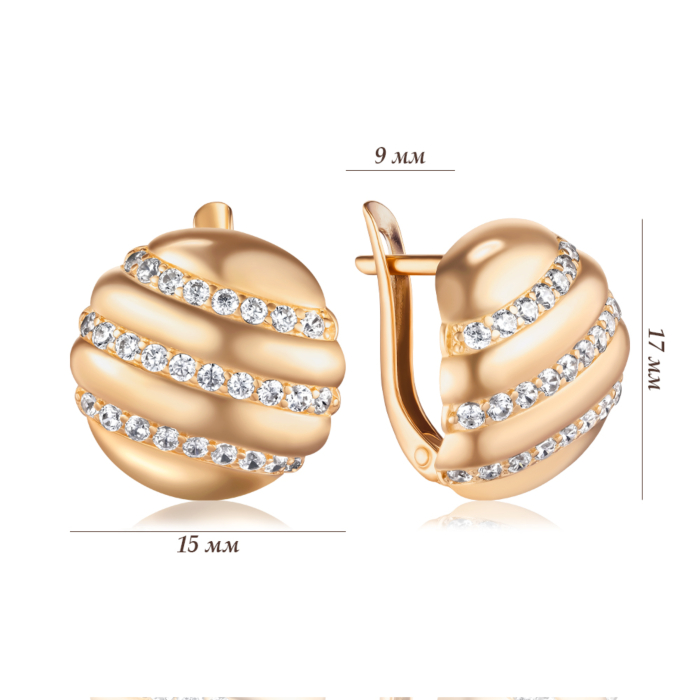 Золотые серьги. Артикул 23948/01/0/3