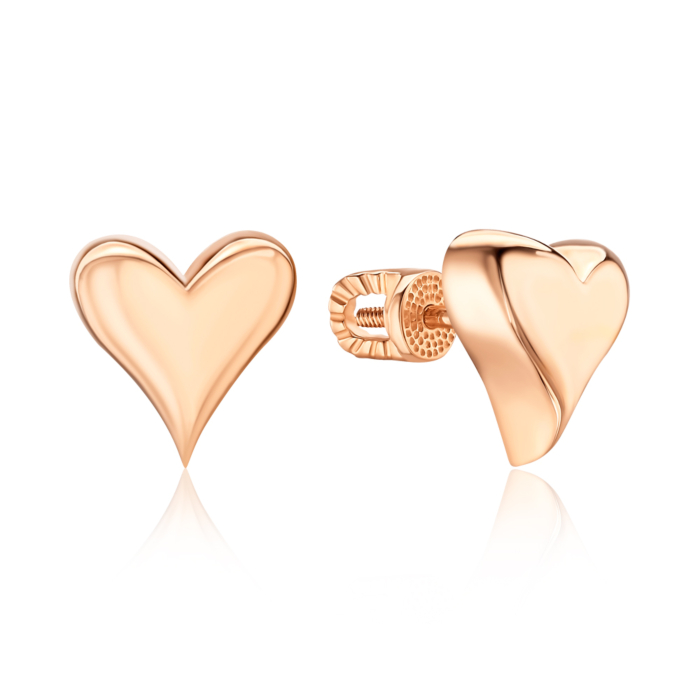 Золотые серьги без вставки. Артикул 23950/01/0