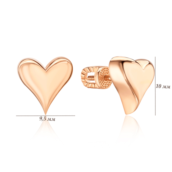 Золотые серьги без вставки. Артикул 23950/01/0