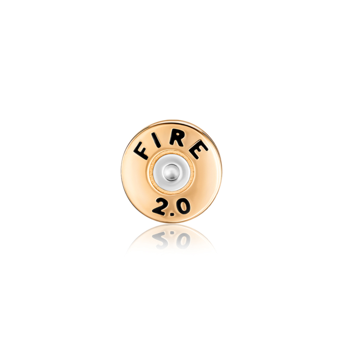 Золота сережка-пусет з емаллю 23997/01/1/389