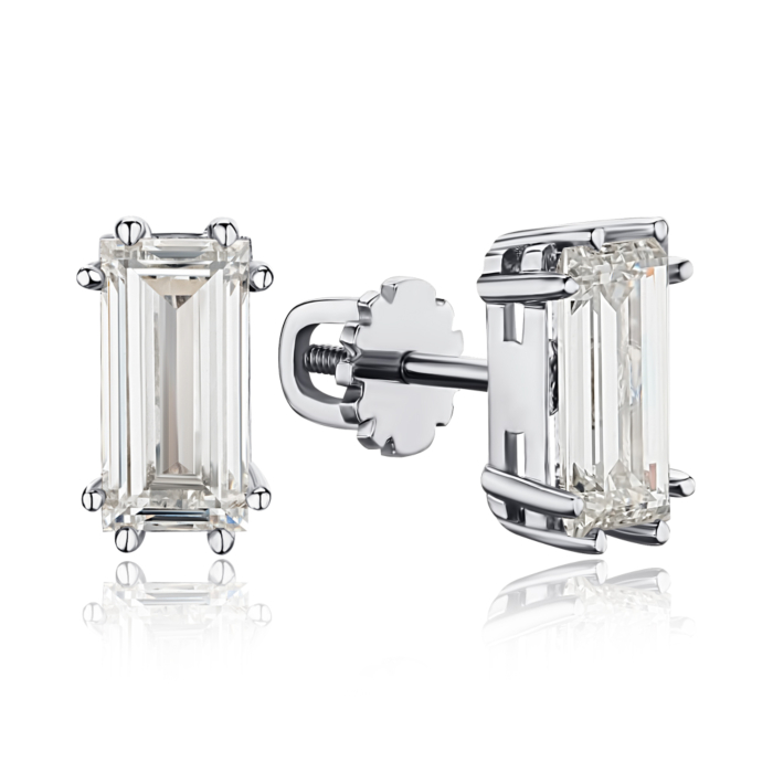 Золоті сережки з екодіамантом. Артикул 25950-L/02/1/11950