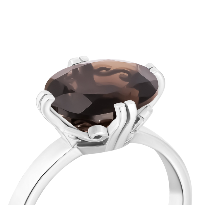 Серебряное кольцо с раухтопазом. Артикул UG5265/раух к род б/з