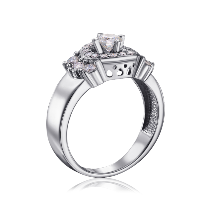 Золотое кольцо с бриллиантами. Артикул 52677/02/1/8526 (52677/4.5б)