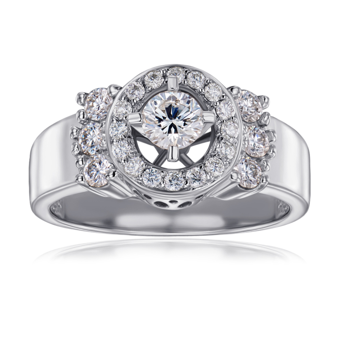 Золотое кольцо с бриллиантами. Артикул 52677/02/1/8526 (52677/4.5б)