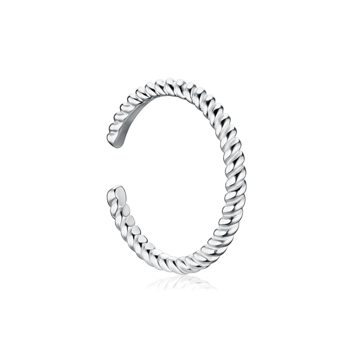 Серьга-каффа из белого золота без вставки 27016/02/1