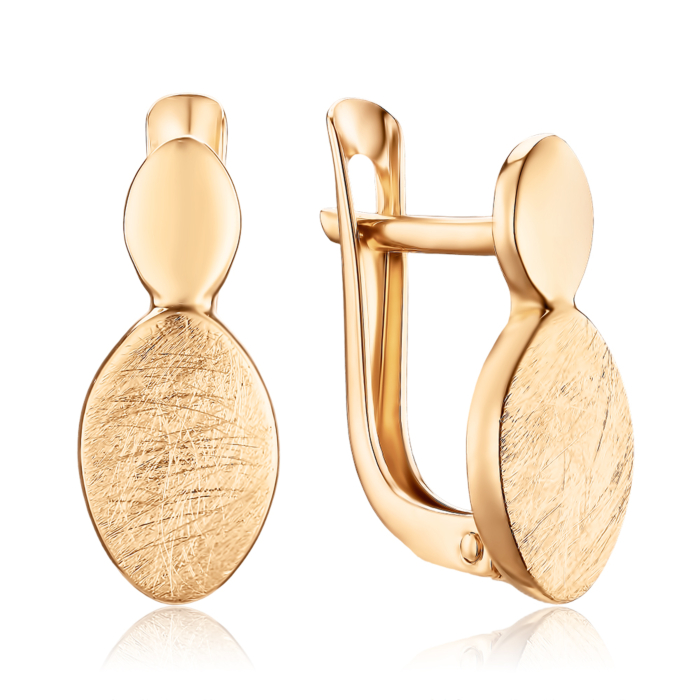 Золотые серьги без вставки 27023/01/0