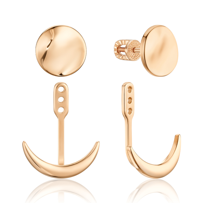 Золотые серьги-джеккеты 27026/01/0