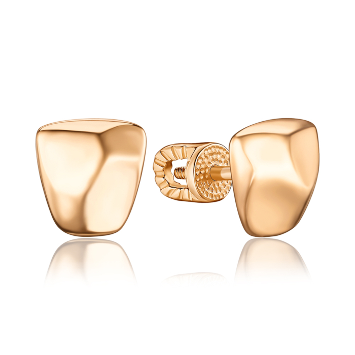 Золоті сережки-пусети без вставки 27037/01/0