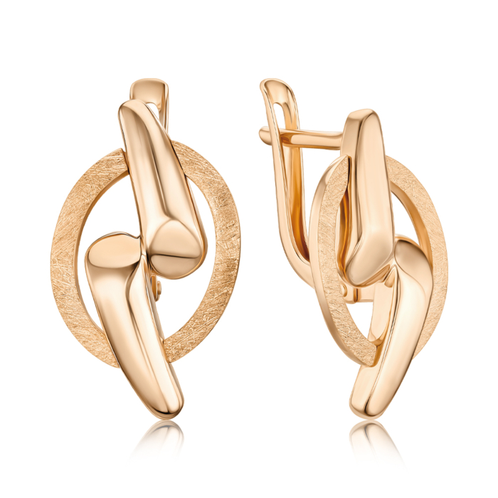 Золотые серьги без вставки 27040/01/0