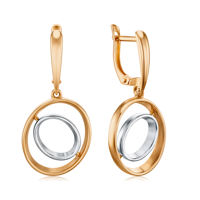 Золоті сережки без вставки 27044/01/1