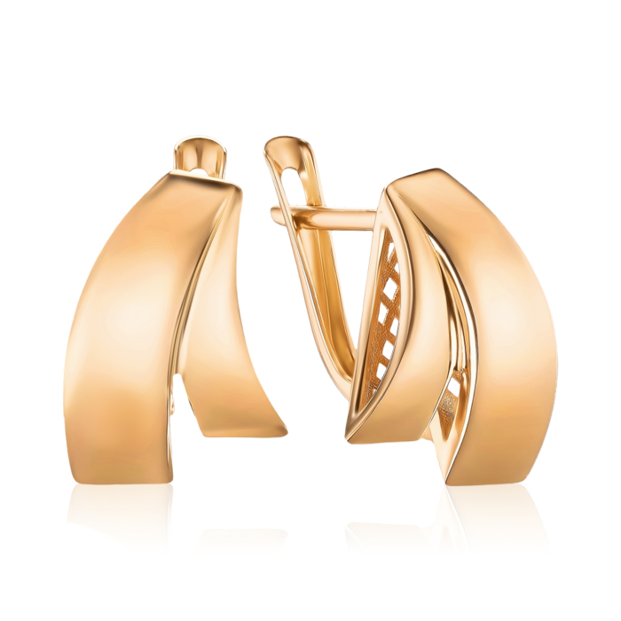 Золоті сережки без вставки 27051/01/0