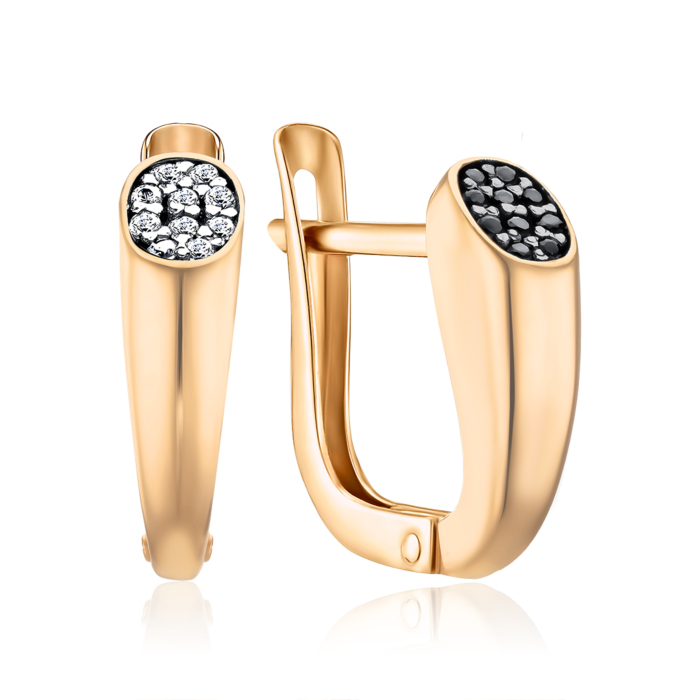 Золотые серьги с фианитами 27105/01/1/7