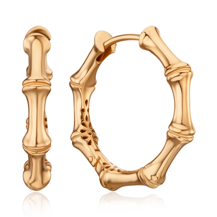 Золотые серьги-конго без вставки 27123/01/0