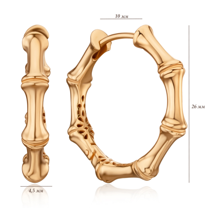 Золотые серьги-конго без вставки 27123/01/0