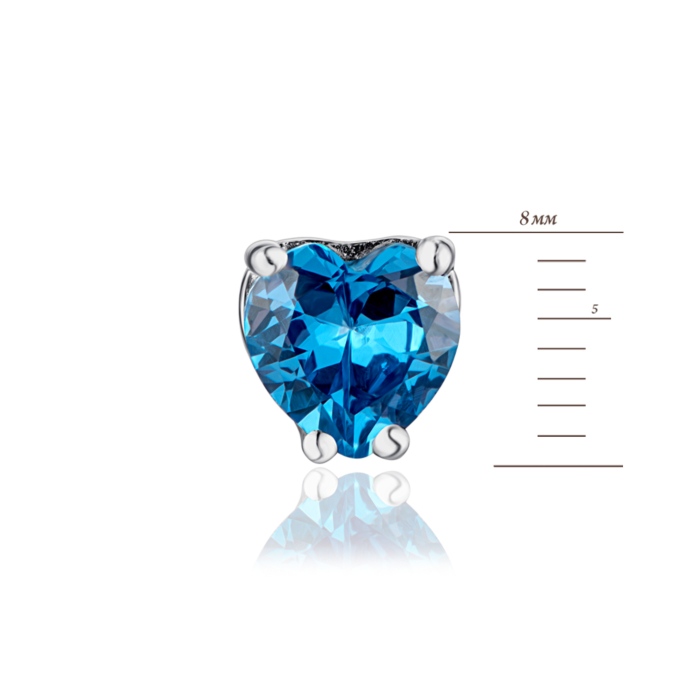 Срібні пусети з кварцом London. Артикул 2712/9р-QLB