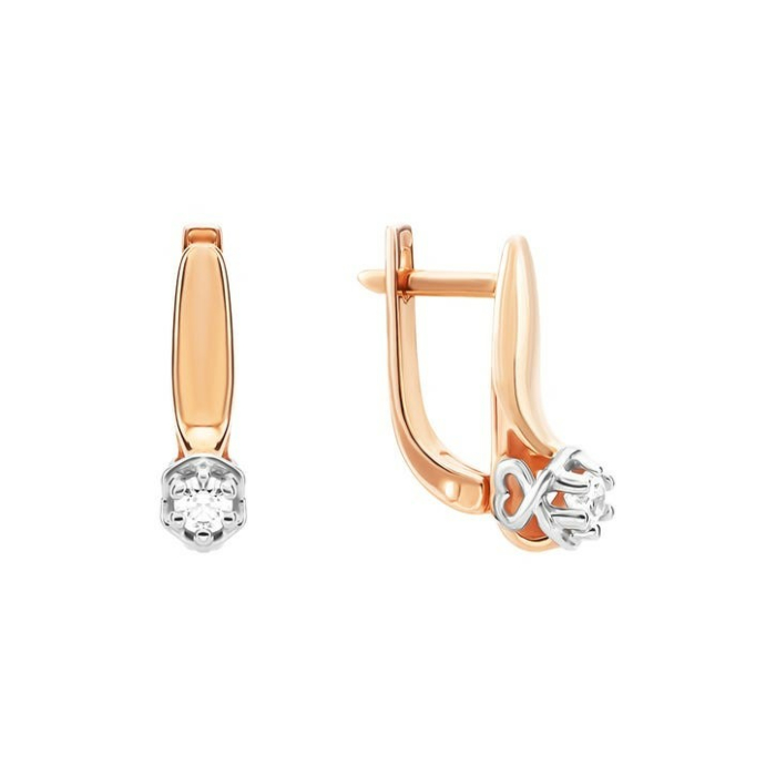 Золоті сережки з діамантами. Артикул UG5280003/01/01/0051