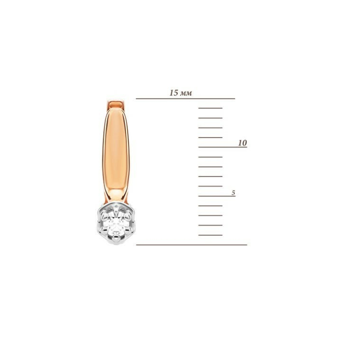 Золоті сережки з діамантами. Артикул UG5280003/01/01/0051