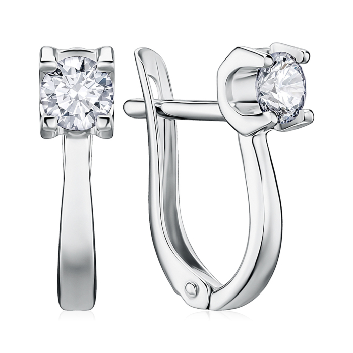 Золоті сережки з фіанітом Tesori 2962/02/1/4027