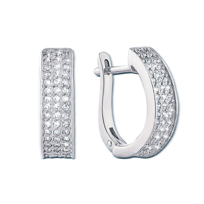 Золотые серьги с фианитами. Артикул 2968/б к