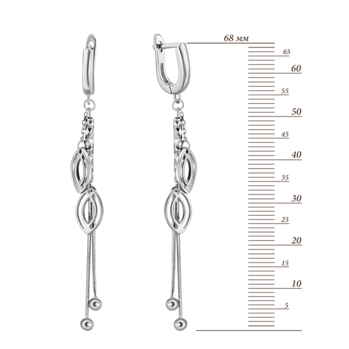 Серебряные серьги-подвески. Артикул UG52E22277