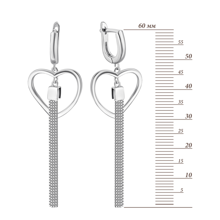 Серебряные серьги-подвески. Артикул UG52E10213