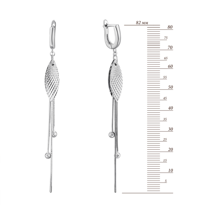 Серебряные серьги-подвески. Артикул UG52E10259