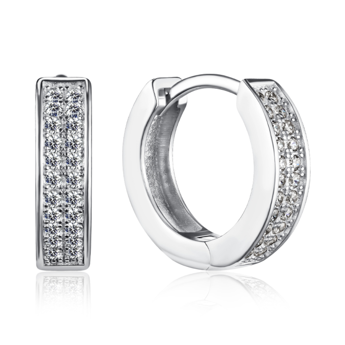 Серебряные серьги с фианитами. Артикул 2E11527-E/12/1