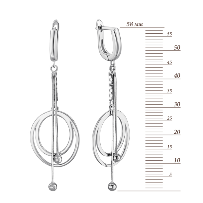 Серебряные серьги-подвески. Артикул UG52E13335