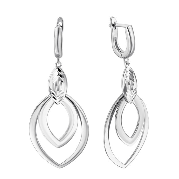 Срібні сережки-підвіски. Артикул UG52E13343