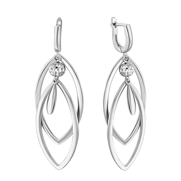 Срібні сережки-підвіски. Артикул UG52E13361