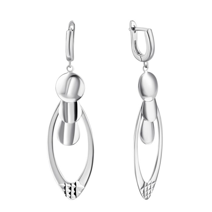 Серебряные серьги-подвески. Артикул UG52E15462