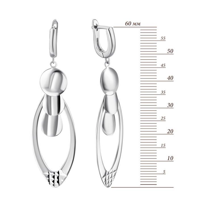Серебряные серьги-подвески. Артикул UG52E15462