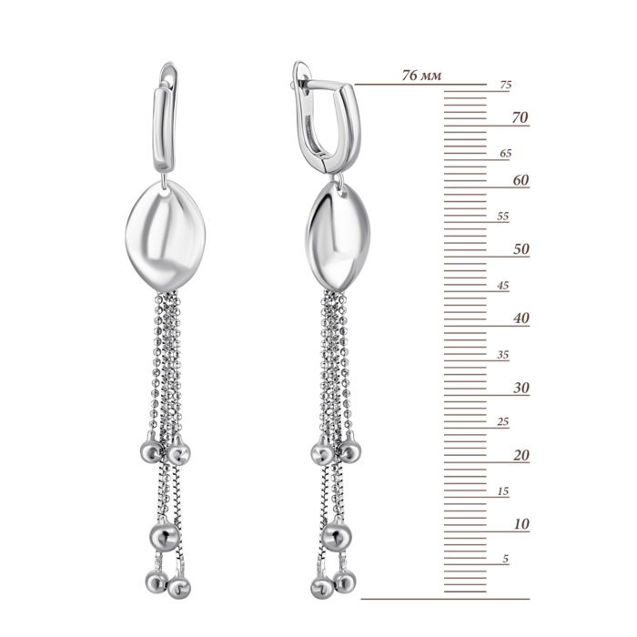 Серебряные серьги-подвески. Артикул UG52E17048