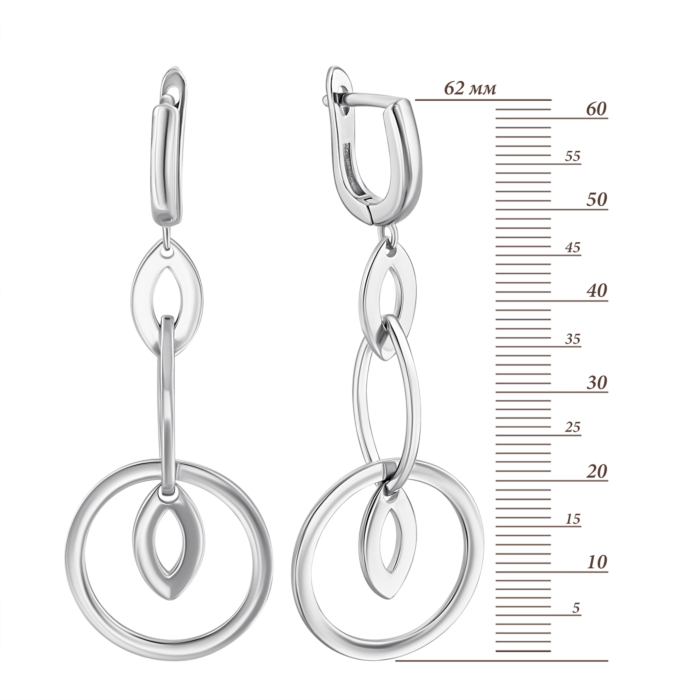 Срібні сережки-підвіски. Артикул UG52E17100