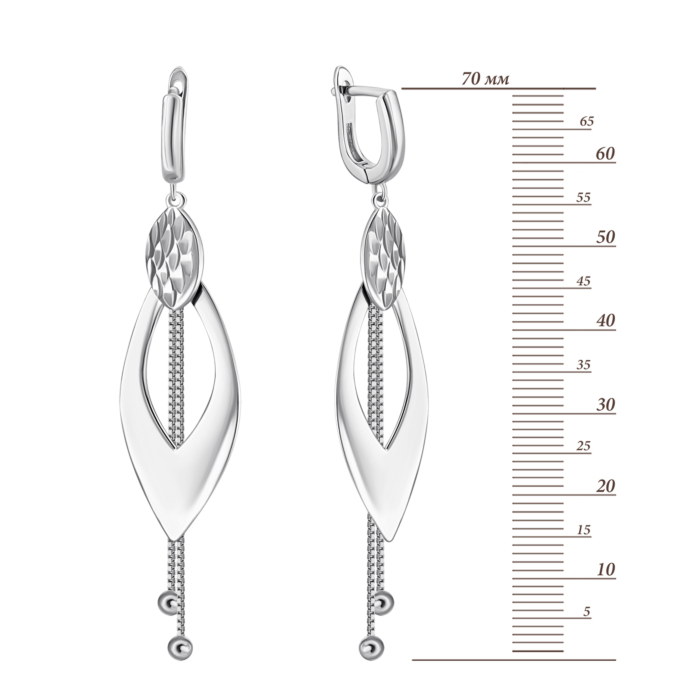Серебряные серьги-подвески. Артикул UG52E17107