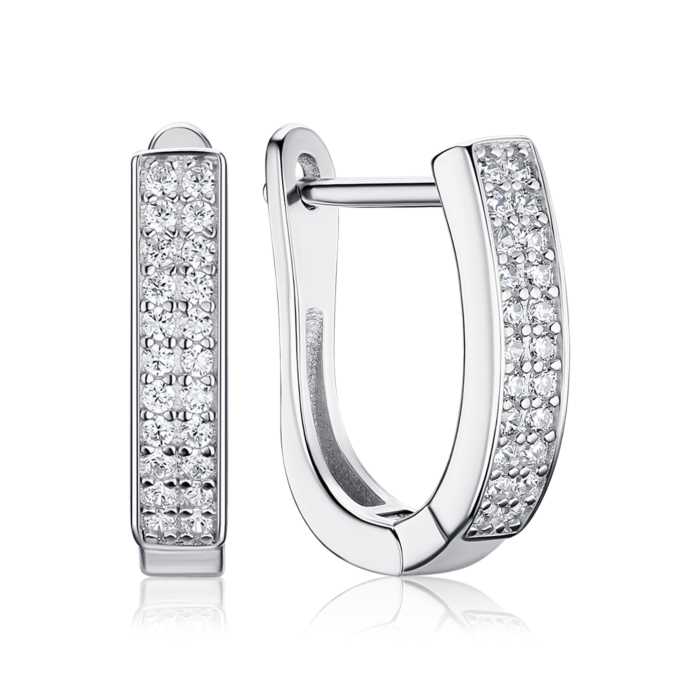 Срібні сережки з фіанітами 2E22868-E/12/1