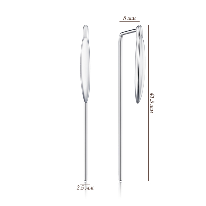 Серебряные серьги 2E23012-E/12