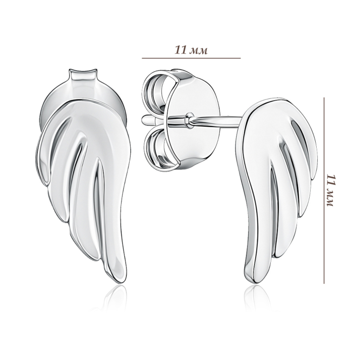 Серебряные серьги без вставки. Артикул 2E23153-E/12